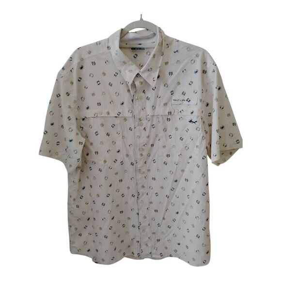 Salt Life Other - Men's Salt Life Crab Print Casual Shirt Size Large